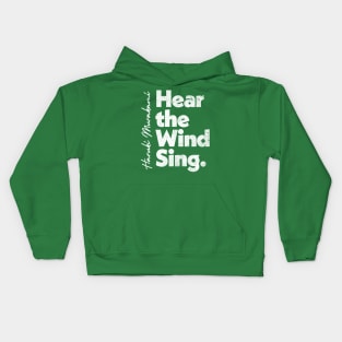 Haruki Murakami  - Hear The Wind Sing // Retro Fan Art Design Kids Hoodie